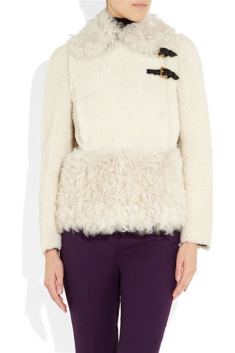 miu miu shearling coat|Luxury Women's Coats and Jackets .